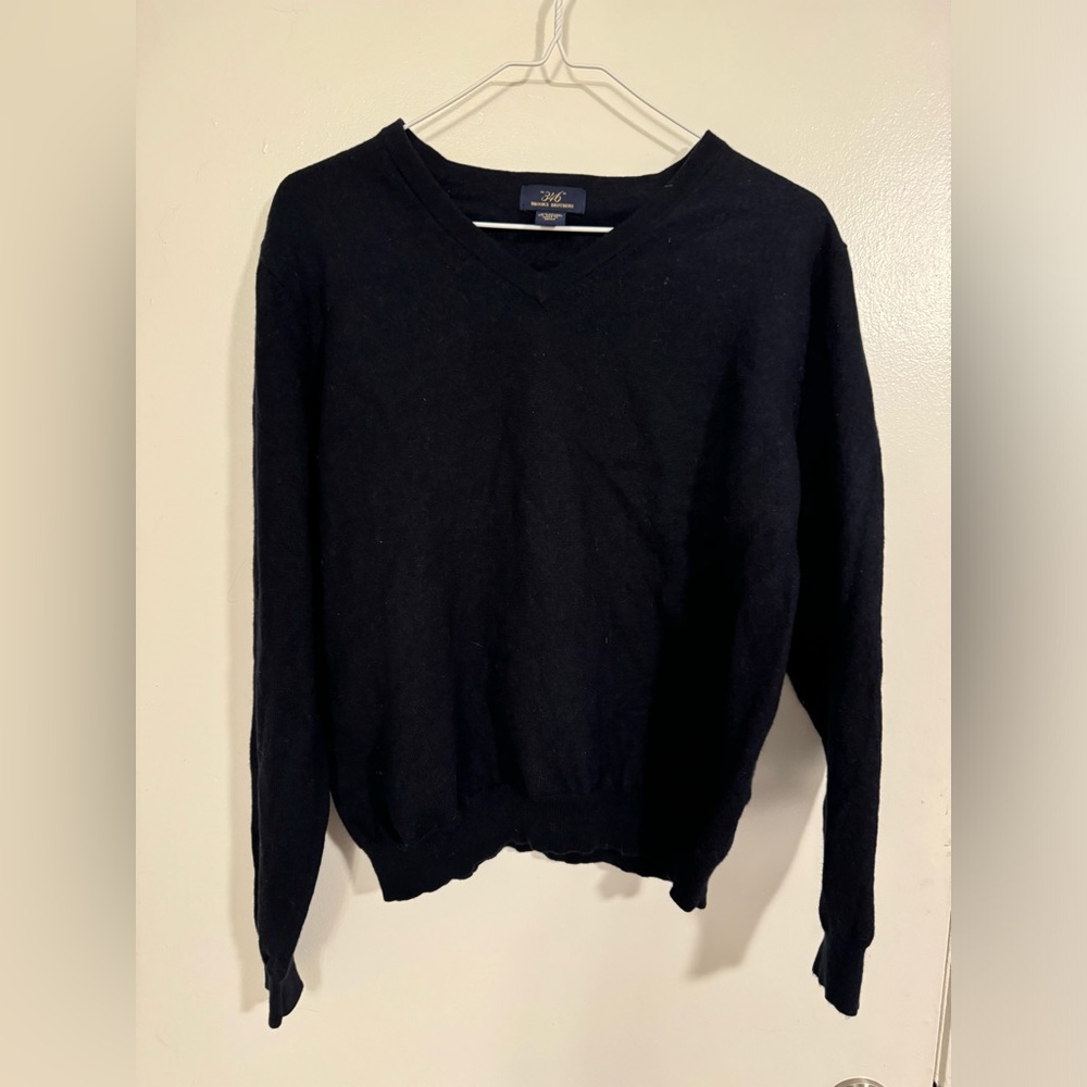 Brooks Brothers Merino Wool V-Neck Sweater